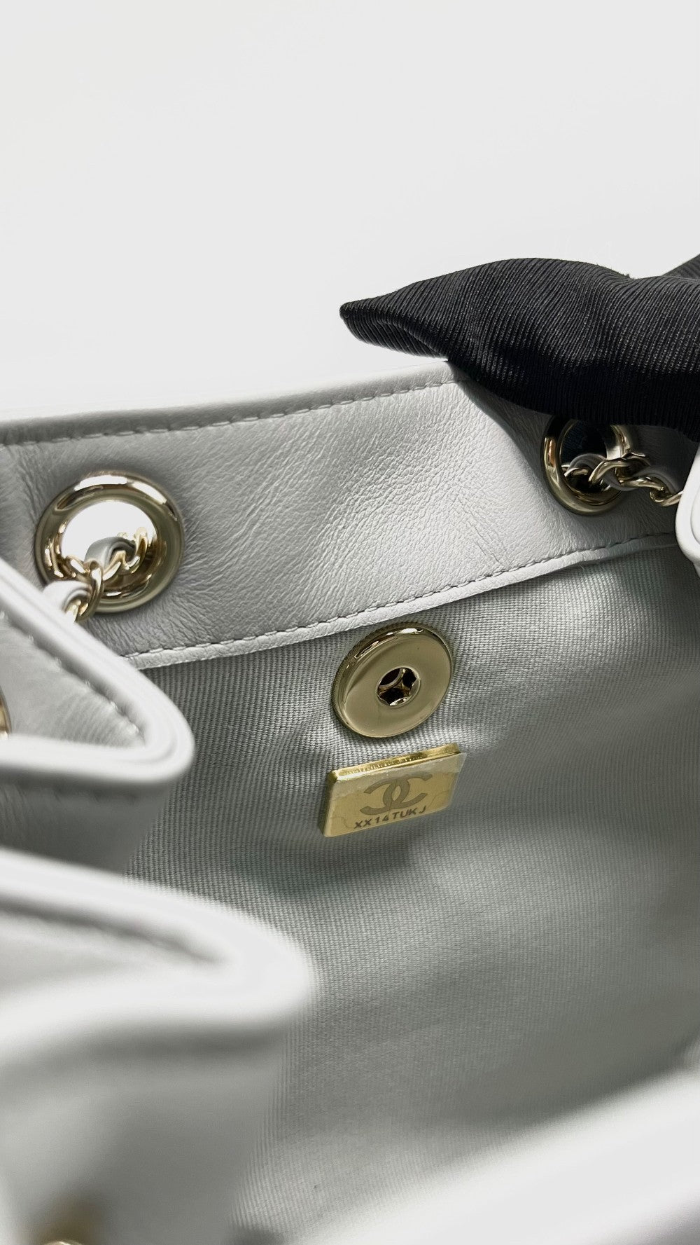 Brand New. Chanel Duma Backpack Gray Lambskin GHW. XX14TUKS|7868