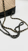 Preowned. Chanel Small Gabrielle Backpack Clafskin Beige/Black Mixed Metal. 25376023|10368