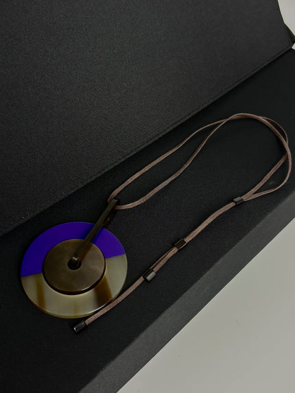 Preowned. Hermes Eclipse Pendant Violet|10992