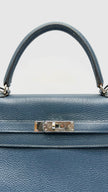 Preowned. Hermes Kelly 35 Blue Marine Togo PHW. N32|16153
