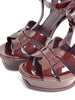 Preowned. Ysl Tribute Heel Patent Brown. 38|8374