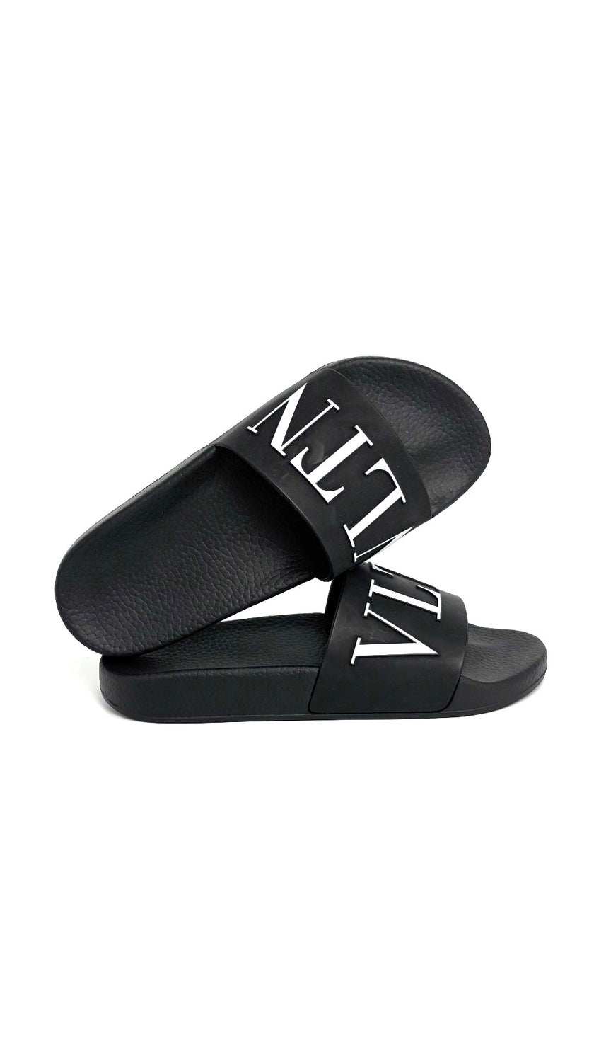 Brand New. Valentino Slides Black. 37|8381