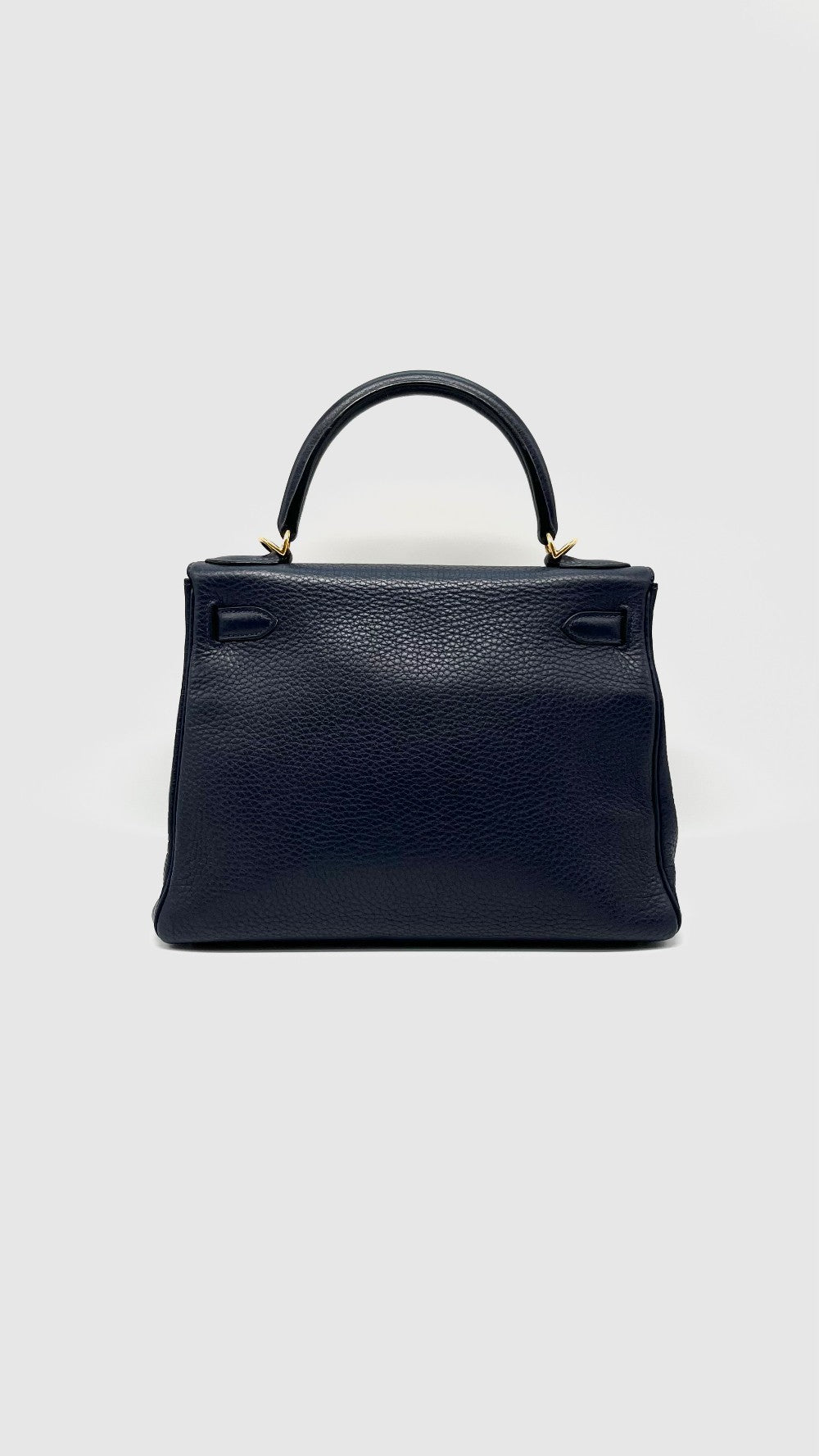Preowned. Hermes Kelly 28 Blue Nuit Togo GHW. TII007BG|15342