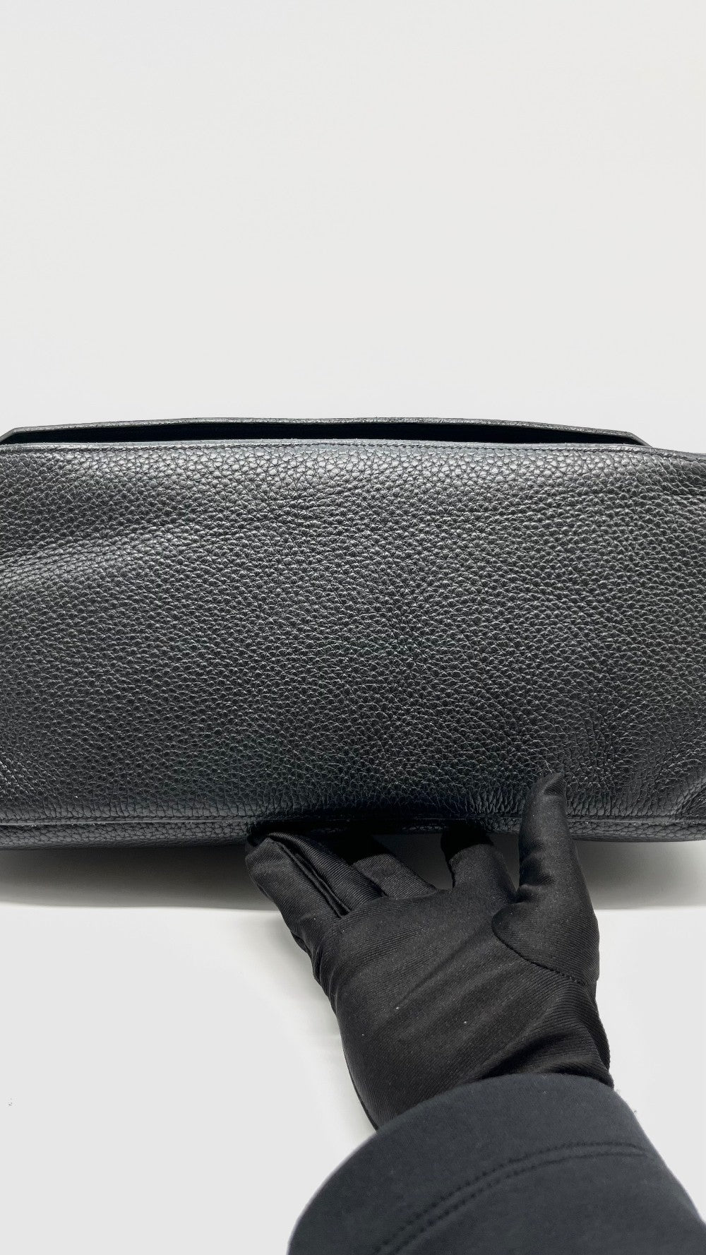 Preowned. Hermes Jypsiere 37 Black Clemence PHW. L38|13650