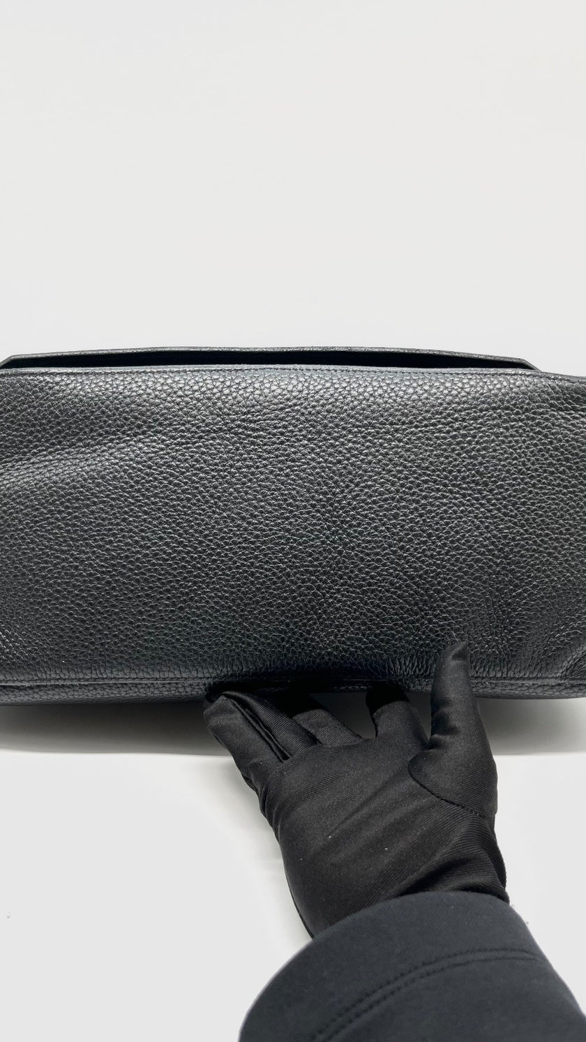 Preowned. Hermes Jypsiere 37 Black Clemence PHW. L38|13650