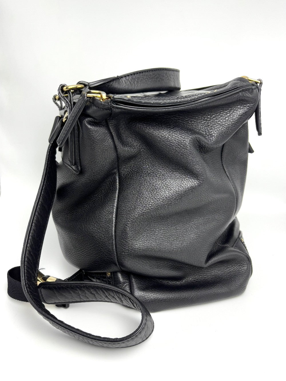 Preowned. Givenchy Pandora Backpack Black Calf/Croc Embossed. EFE0186|8180