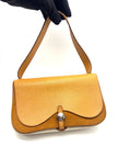 Preowned. Hermes Sac Colorado PM Vache Liege Toile Officier Natural PHW. H Square J|17855