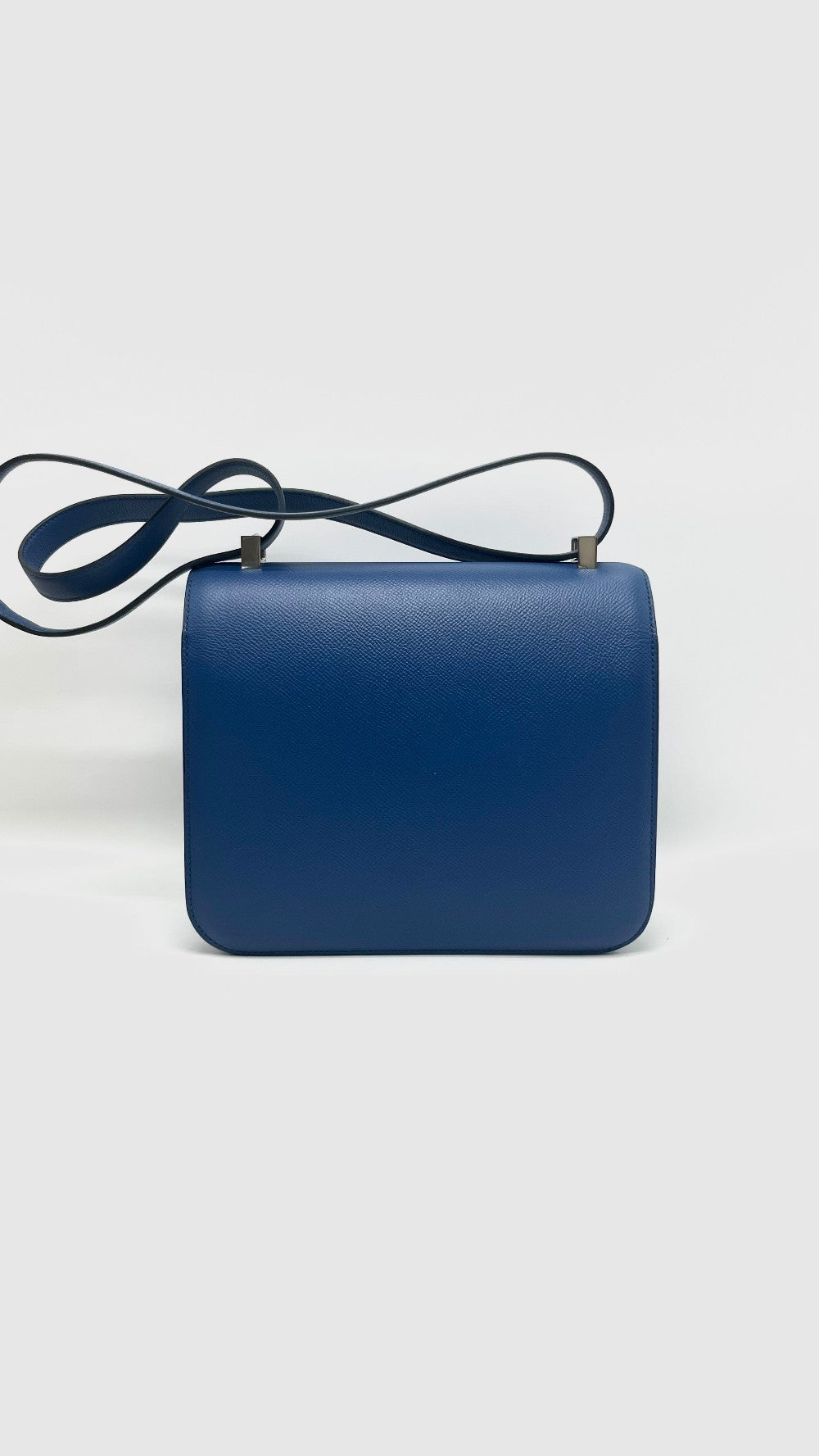 Preowned. Hermes Constance 24 Bleu Agate/Gris Mouette Epsom PHW. ASA692IB|16657