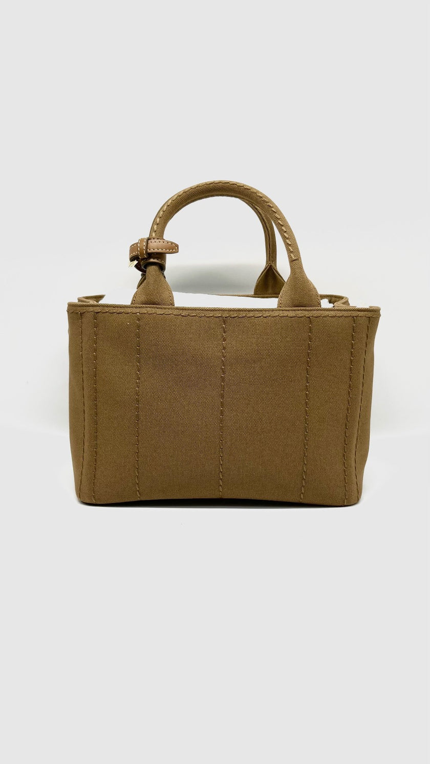 Unused. Prada Jardiniere Mini Bag Tabacco GHW|13780