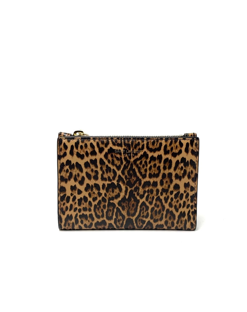 [SALE] Brand New. YSL Bifold Wallet Leopard|7166