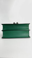 Preowned. Gucci Horsebit Bamboo Top Handle Green. 448075-591693|4443