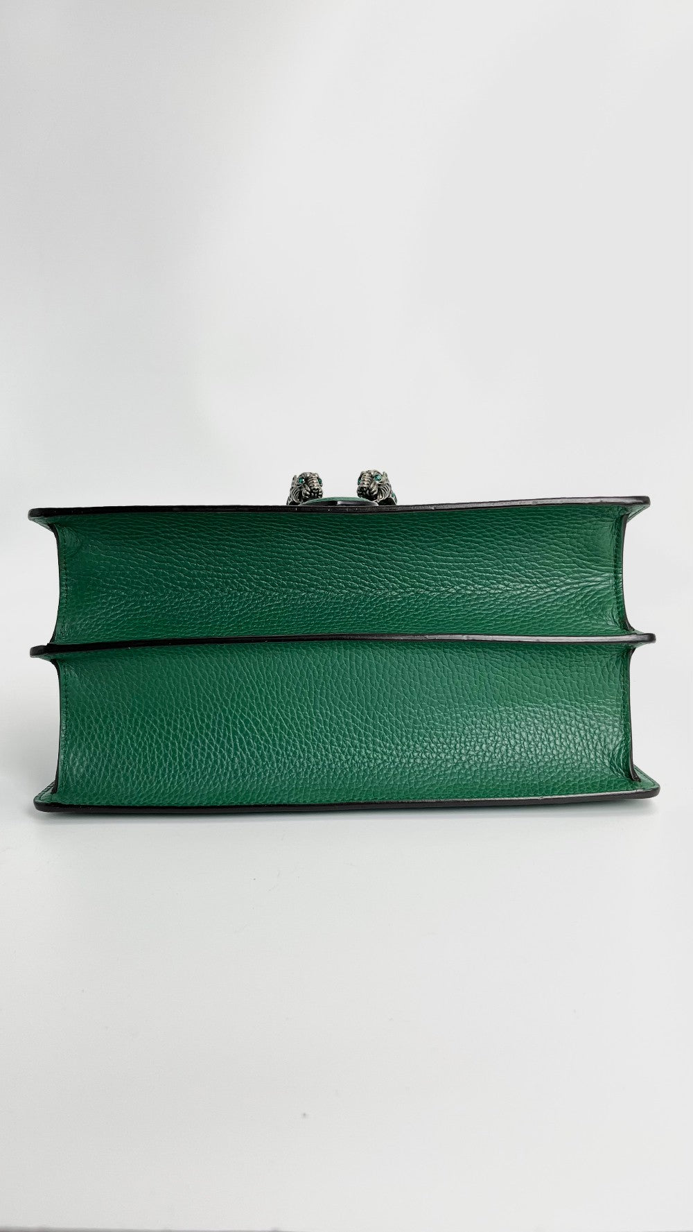 Preowned. Gucci Horsebit Bamboo Top Handle Green. 448075-591693|4443