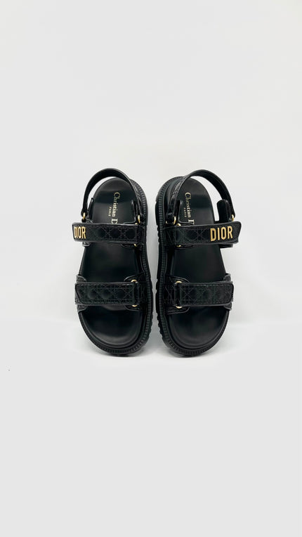 Brand New. Dior Dioract Sandals Black. 38|13839
