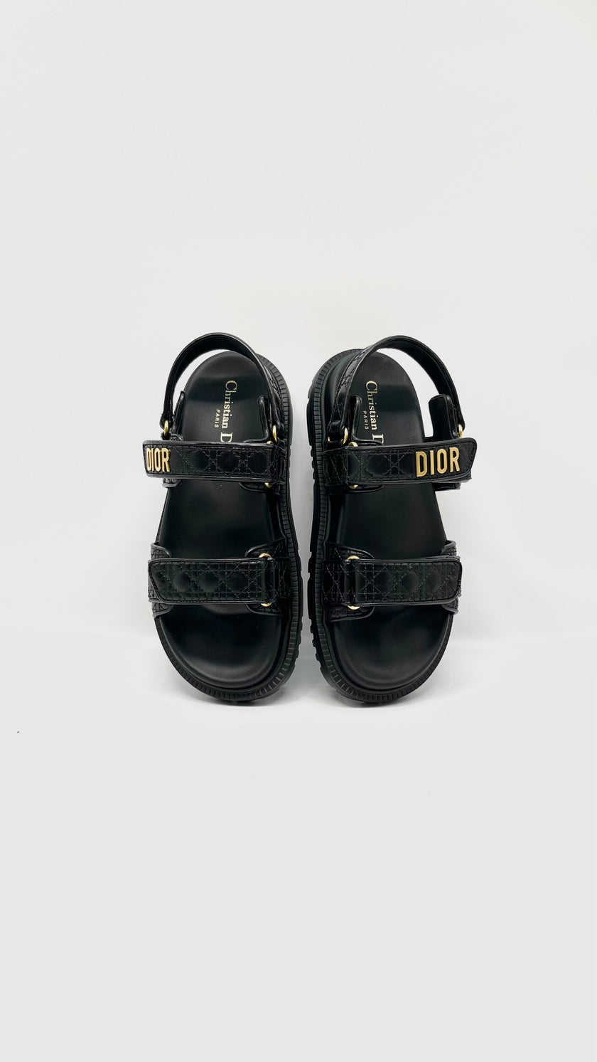 Brand New. Dior Dioract Sandals Black. 38|13839