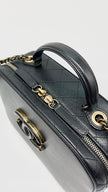 Preowned. Chanel Coco Curve Small Vanity Black In Goatskin And Quilted Calskin. 24574765|11399