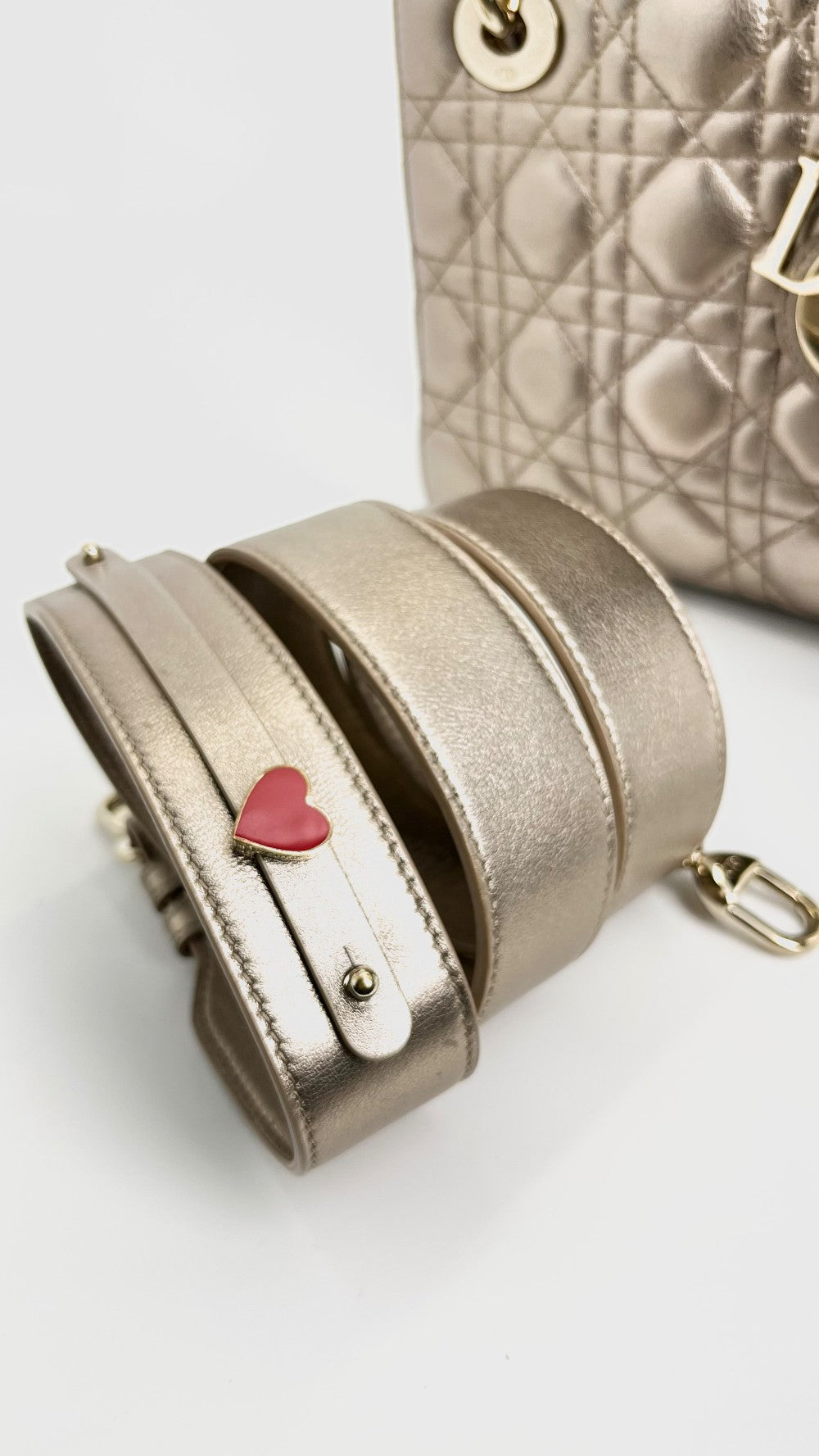 Preowned. Lady Dior Small Bronze GHW|4390