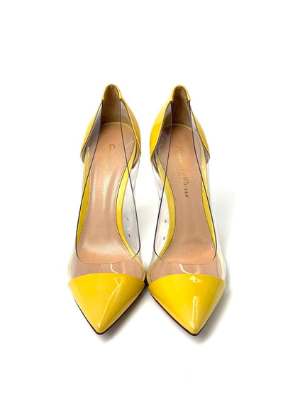 Preowned. Gianvito Rossi Heel Clear/Yellow. 37|7277