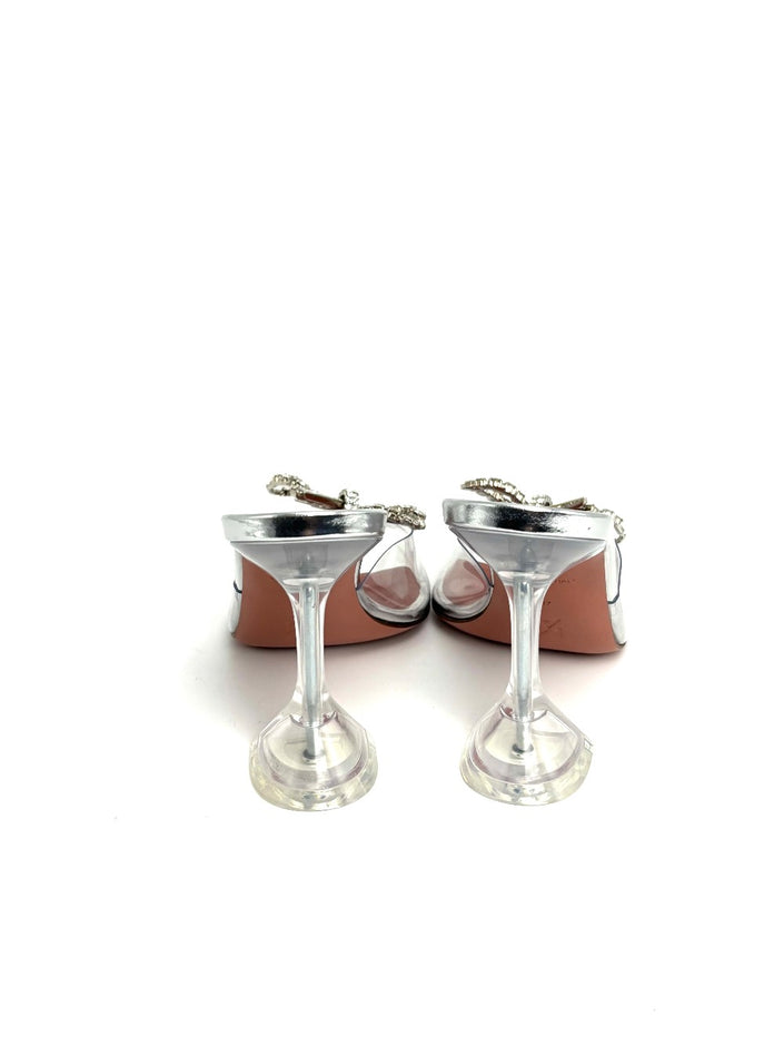 Brand New. Amina Muaddi Rosie Glass Heel. 37|11717