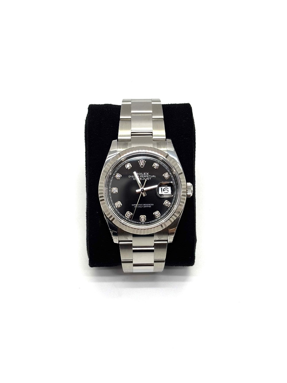Brand New. Rolex Datejust Black Dial Diamonds Steel Oyster Bracelet 36MM 2025|16844
