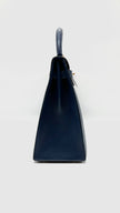 Preowned. Hermes Kelly 35 Blue Sapphire. Circle Z84|5251