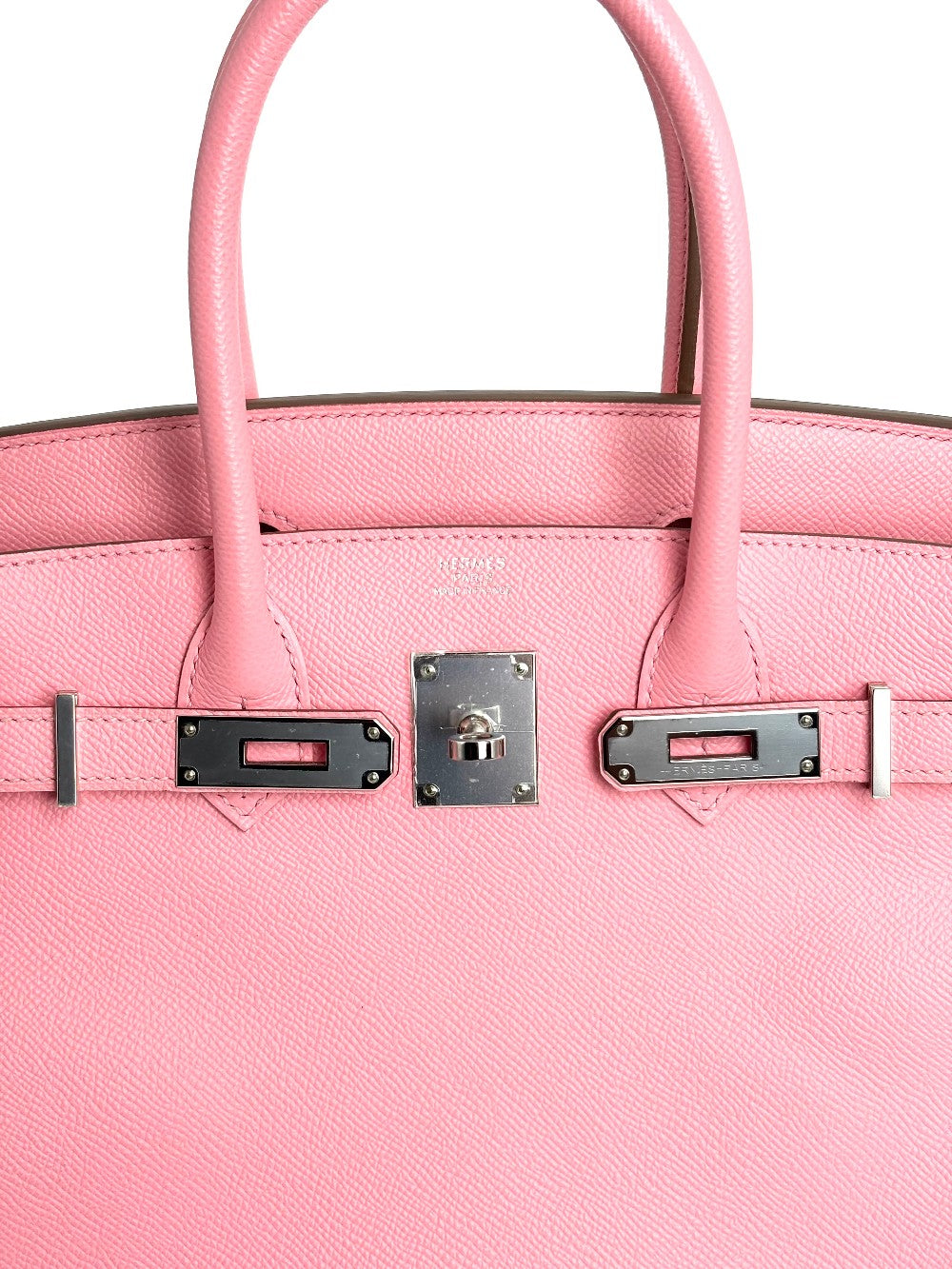 Like New. Hermes Birkin 30 Rose Confetti Epsom PHW. ZMS743KW|3921
