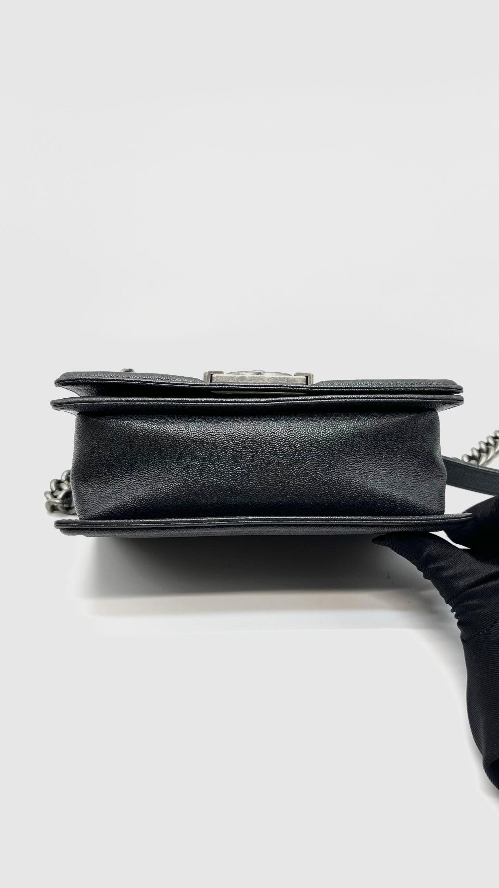 Preowned. Chanel Leboy Small Dark Gray Caviar Ruth HW. 26595963|15912