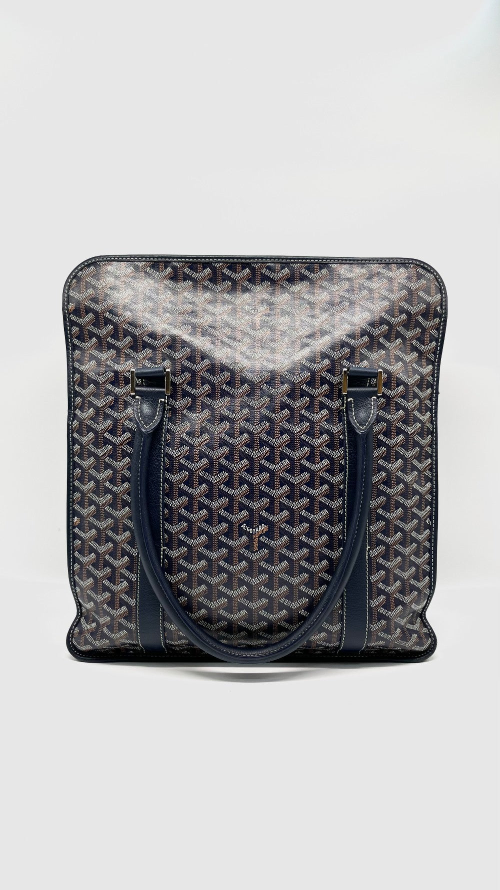 Preowned. Goyard Bourgogne Tote Blue. SOA020232|13981