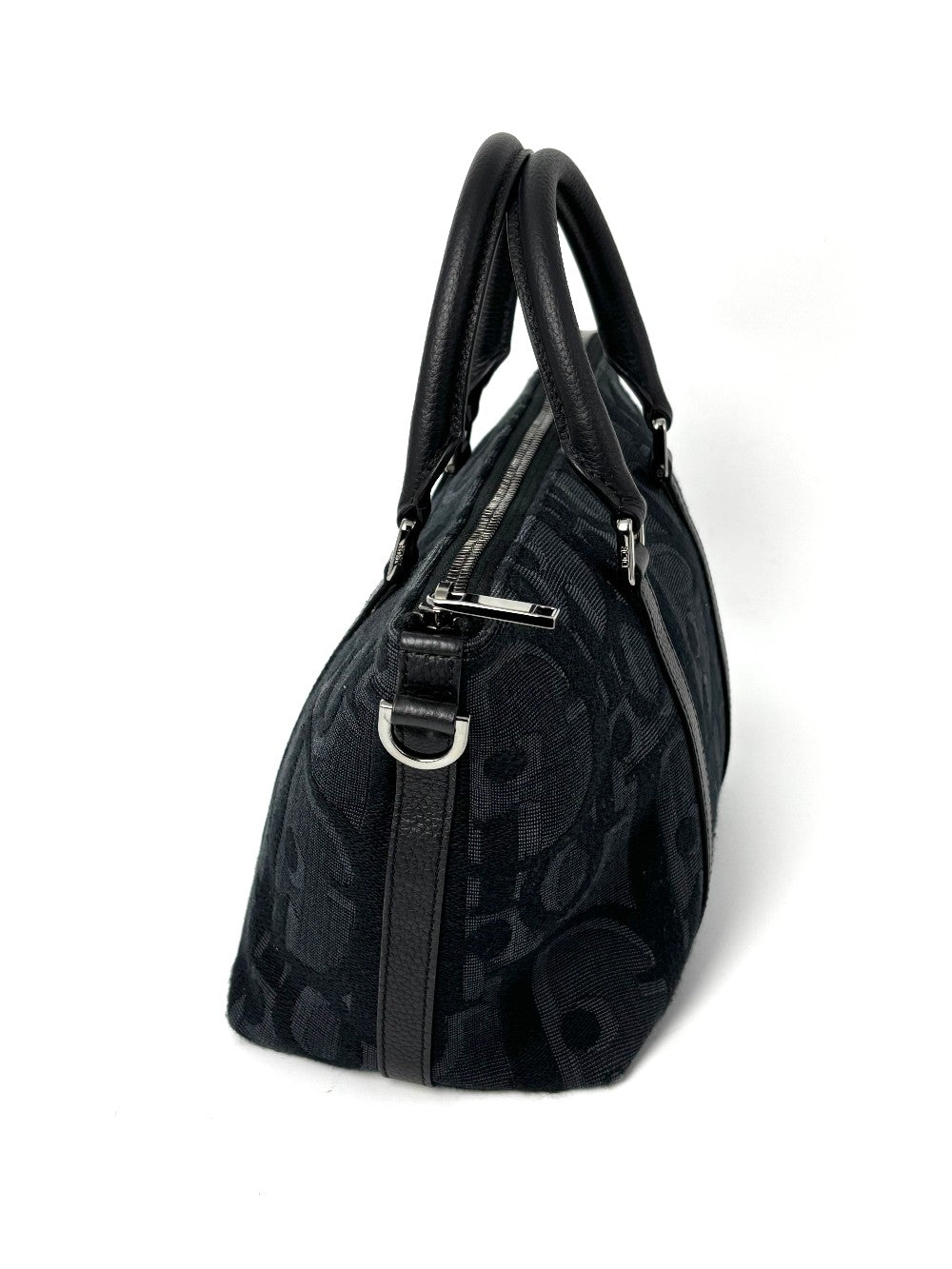 [SALE] Like New. Dior Weekender 25 Jacquard Black. 27BO1203|11263