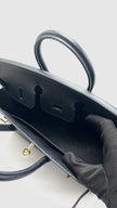 Like New. Hermes Birkin 25 Sellier Black Epsom GHW. UHT494ID|16634