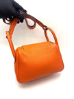 Preowned. Hermes Mini Lindy Orange Togo GHW. ZMM910CA|17822
