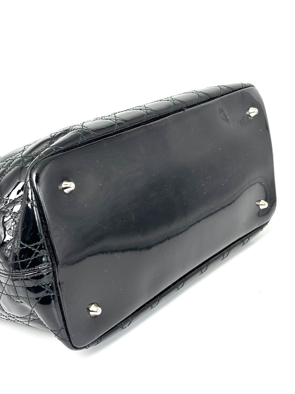 [SALE] Preowned. Dior Panarea Cannage Tote Patent SHW. 01BO0190|11181