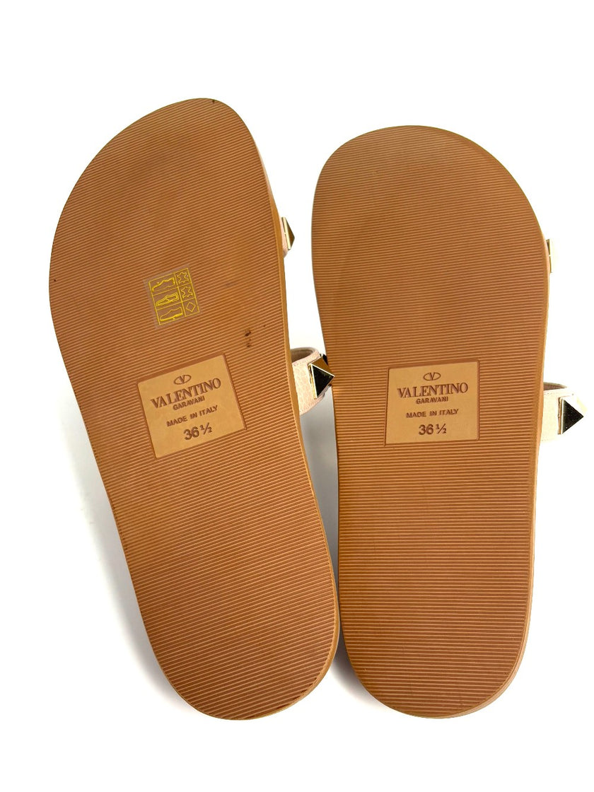 Brand New. Valentino Slides Nude. 36.5|8409