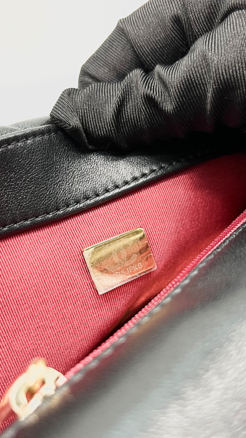 [SALE] Brand New. Chanel C19 Flap Small Black Lambskin SHW/GHW. J7P5JPKG|10339