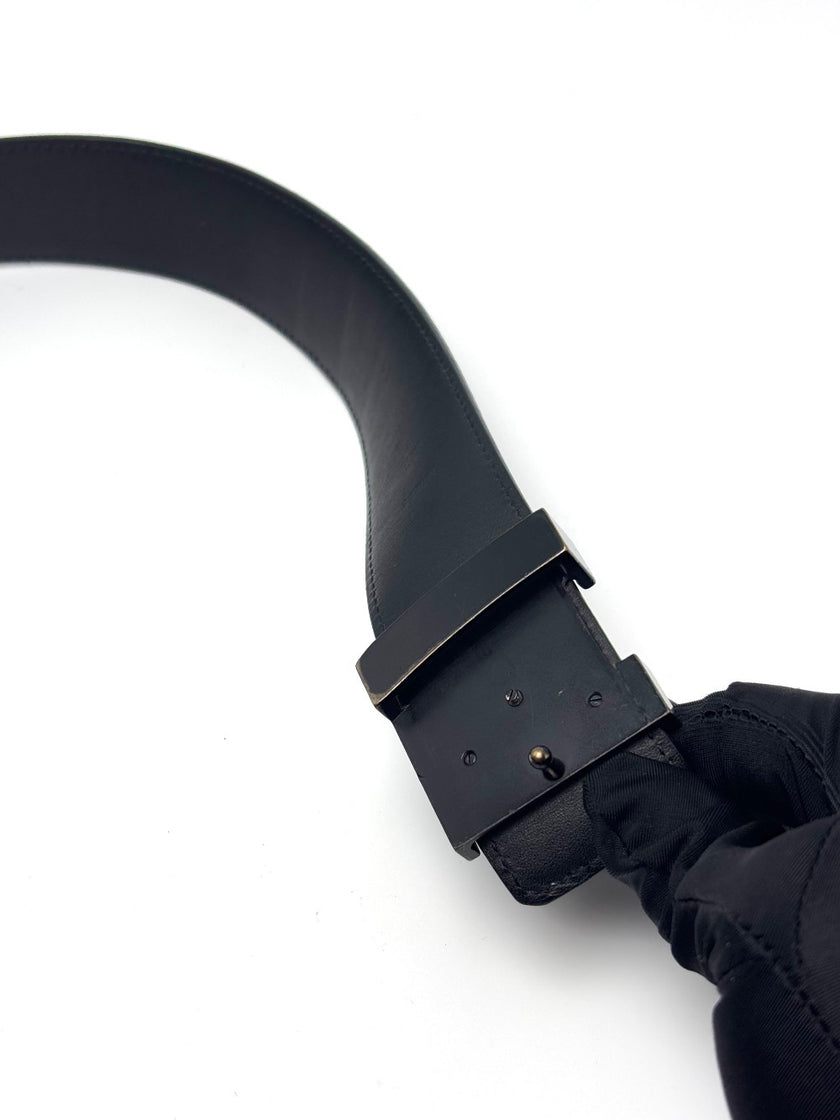 Preowned. LV Belt Graphite 85cm|6763