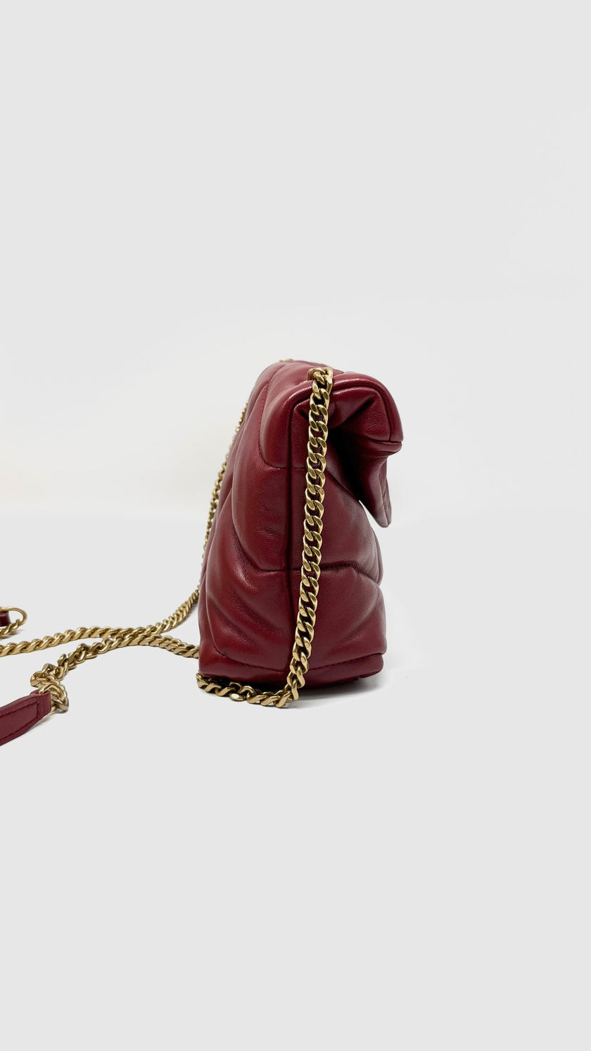 Preowned. YSL Lou Puffer Red GHW|13530