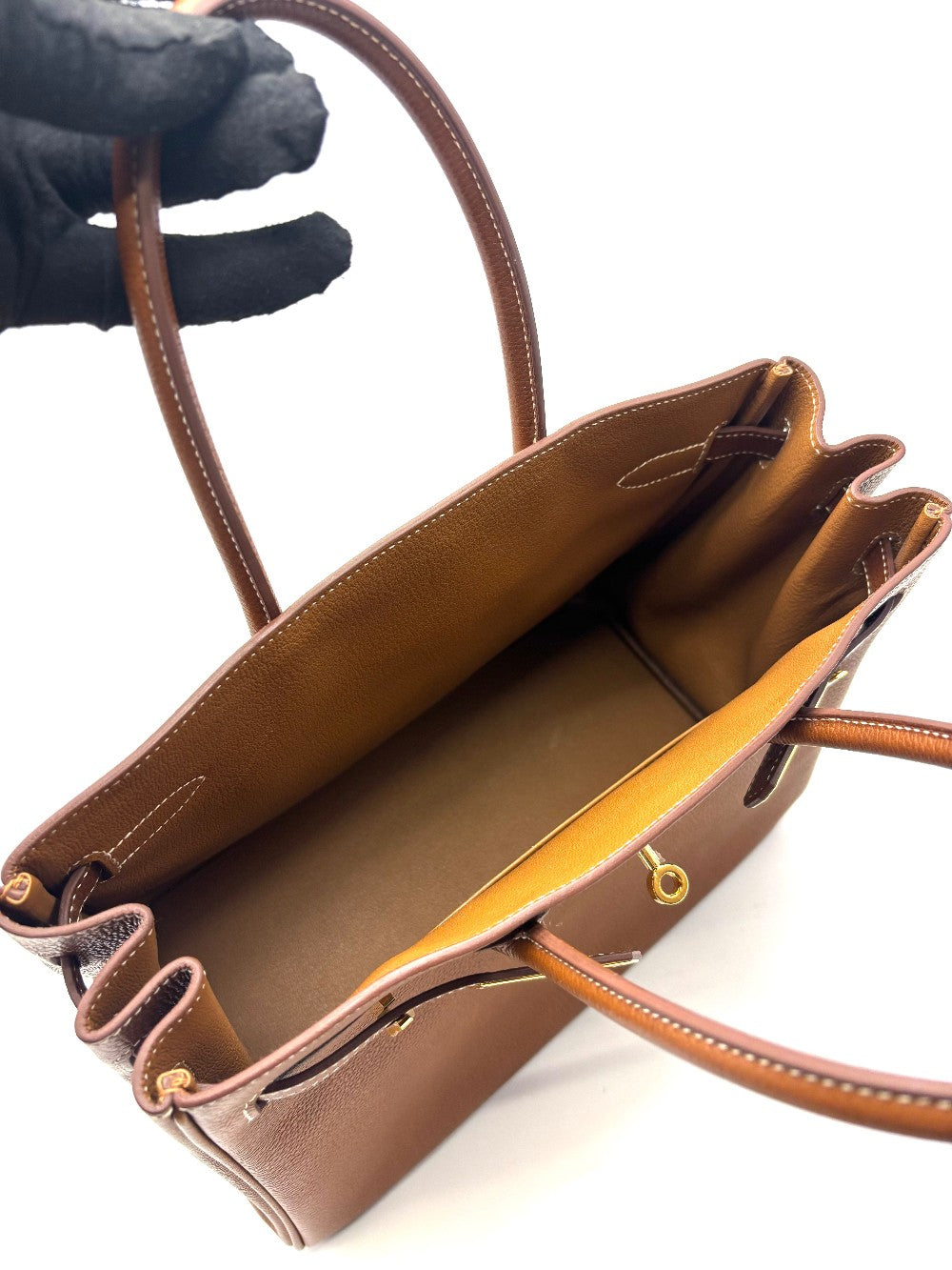 Like New. Hermes 3 in 1 Birkin 30 Fauve Barenia Faubourg and Toile GHW. UAS791NF|17452