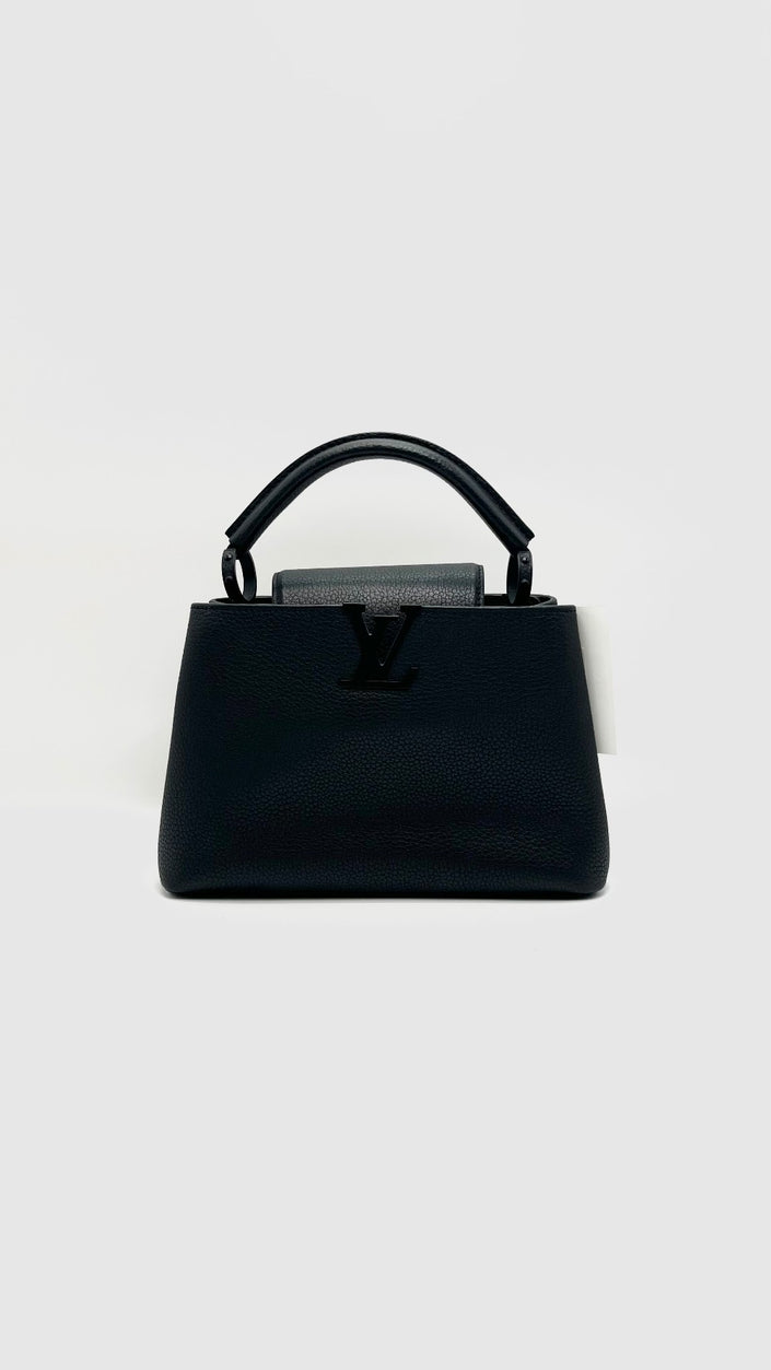Preowned. LV Capucine BB So Black. MS5218|15702