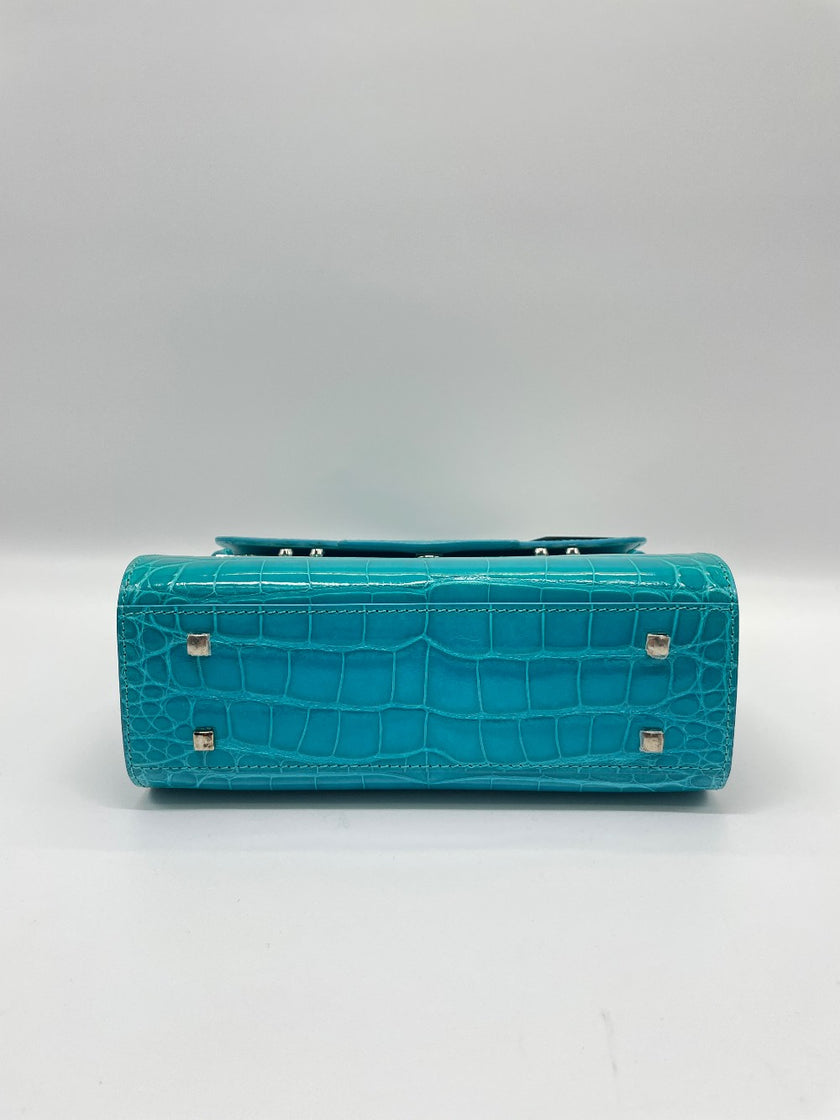 Brand New. Delvaux Tempete Small Croc|10010