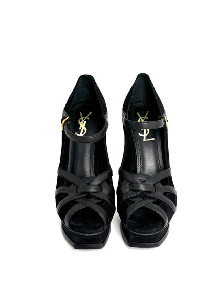 Preowned. YSL Tribute Heels Black. 36.5|12896