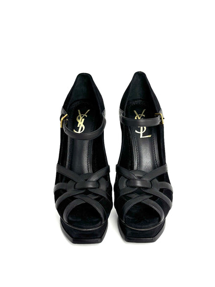 Preowned. YSL Tribute Heels Black. 36.5|12896
