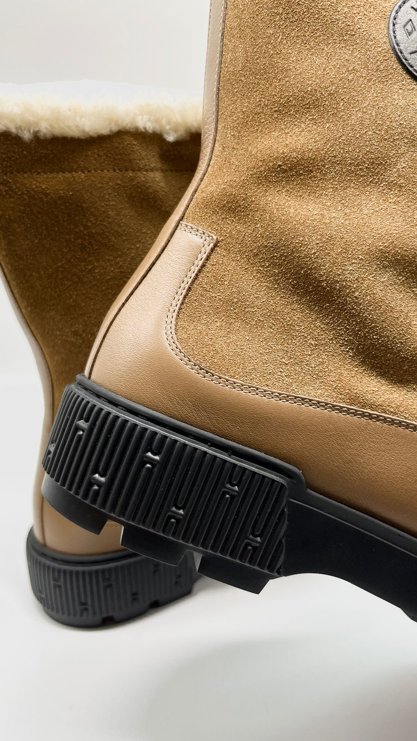 Brand New. Hermes Ankle Boots Brown. 38|6912