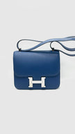 Preowned. Hermes Constance 24 Bleu Agate/Gris Mouette Epsom PHW. ASA692IB|16655