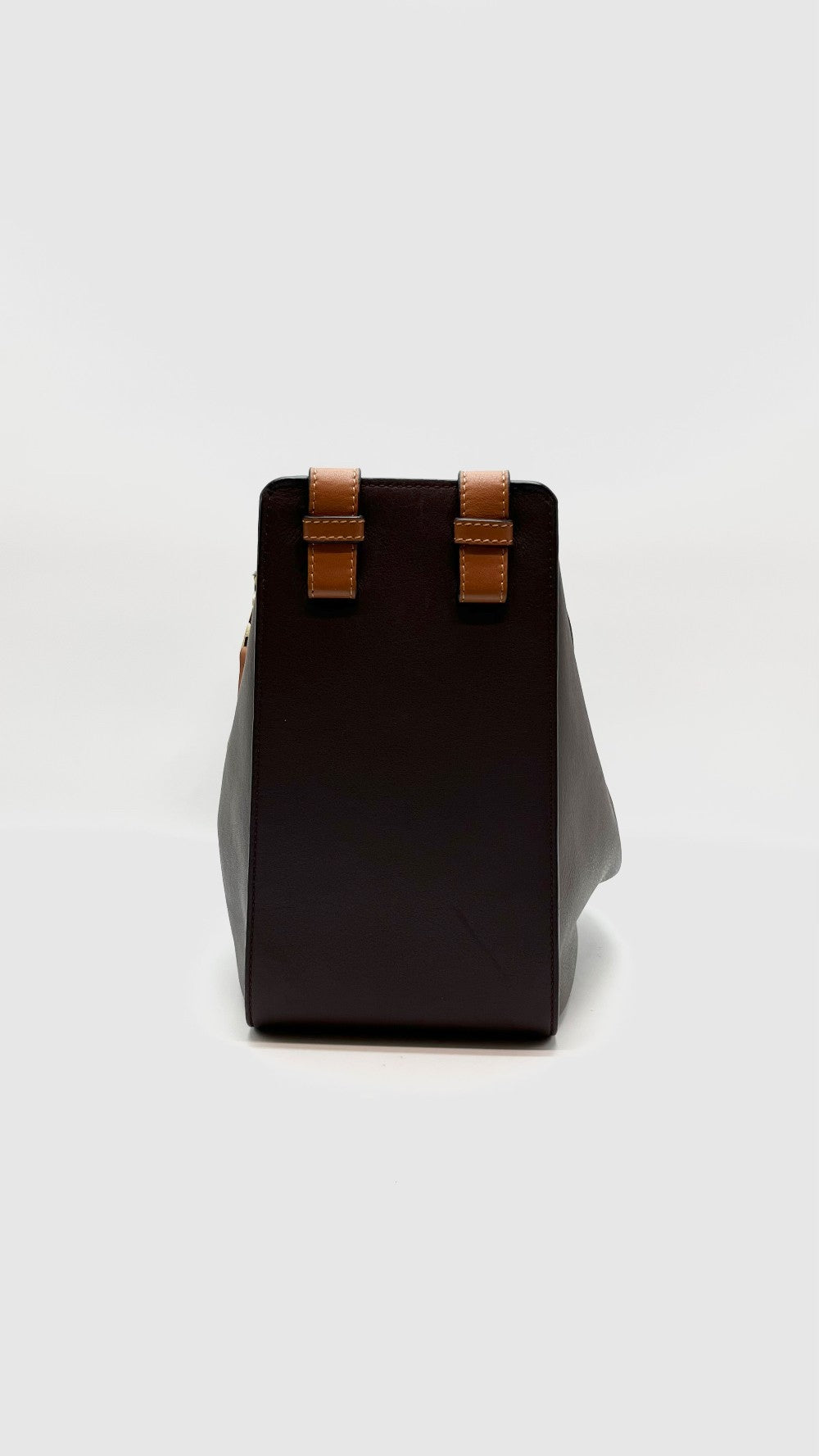 Preowned. Loewe Hammock Small Bicolor Dark Brown/Camel|16092