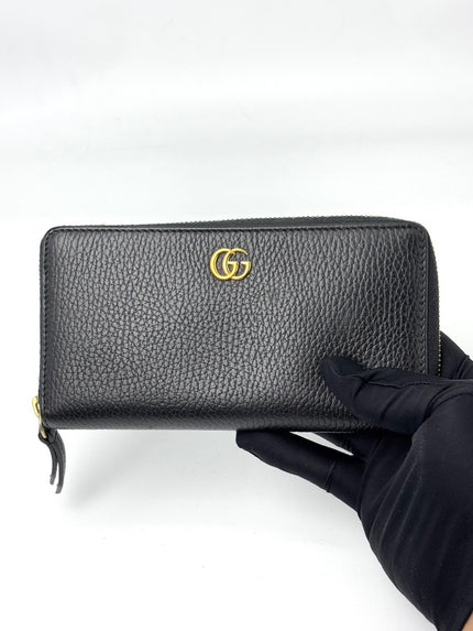 Brand New. Gucci Zip Long Wallet Black|6998