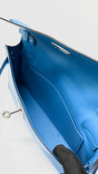 Like New. Hermes Kelly Elan Blue Frida Chevre PHW. BGN940XZ|14893