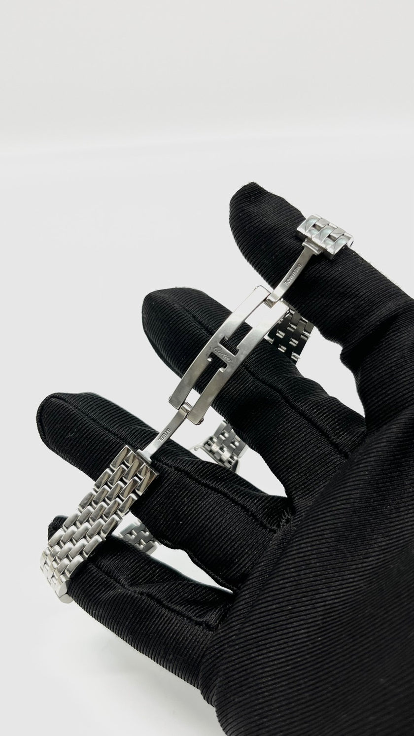 Preowned. Cartier Mini Panthere White Dial Roman All Steel 2001|10924