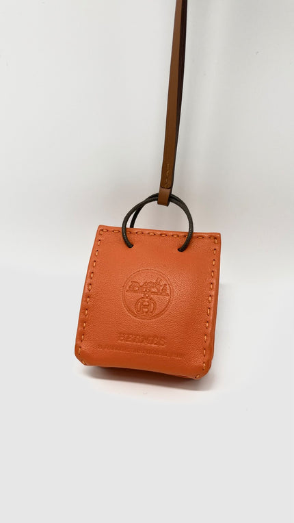 Brand New. Hermes Orange Bag Charm|7988