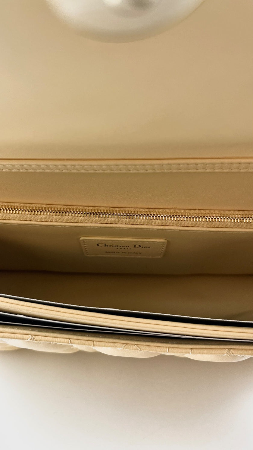 Brand New. Dior Top Handle Flap Yellow. 05RU0273|10180