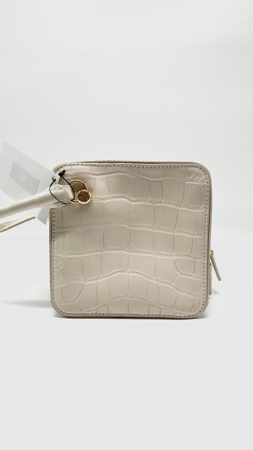 Brand New. LV Square Cube Croc White|5205