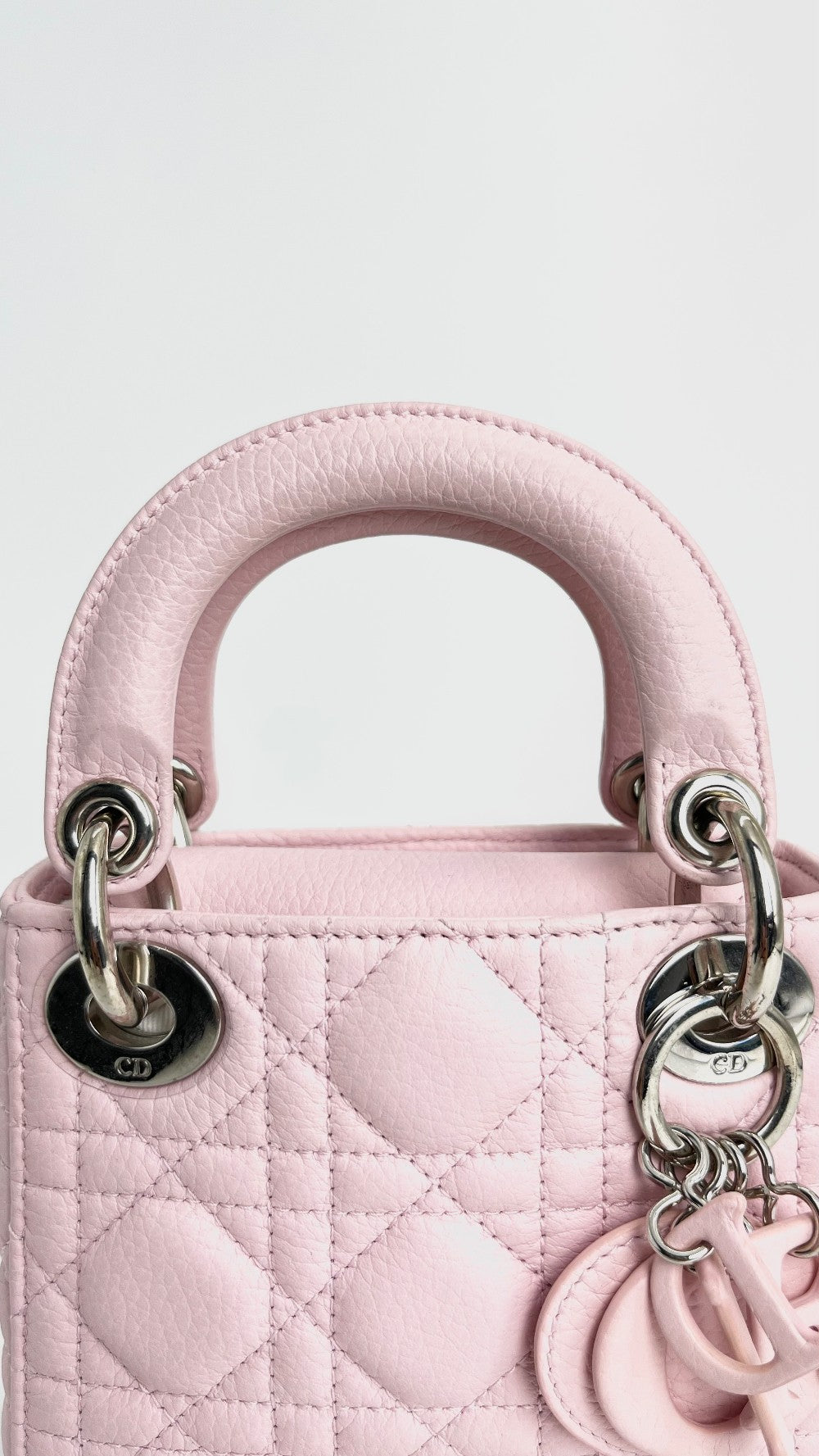 Brand New. Lady Dior Mini Pale Pink. 15-MA-0211|4402